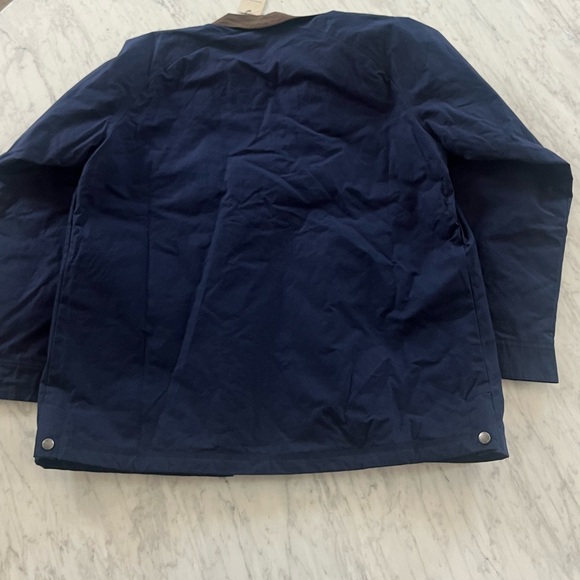 Peter Millar Mens Navy Blue Waxed Cotton Safari Field Jacket Size XL NWT $350 - Picture 6 of 15